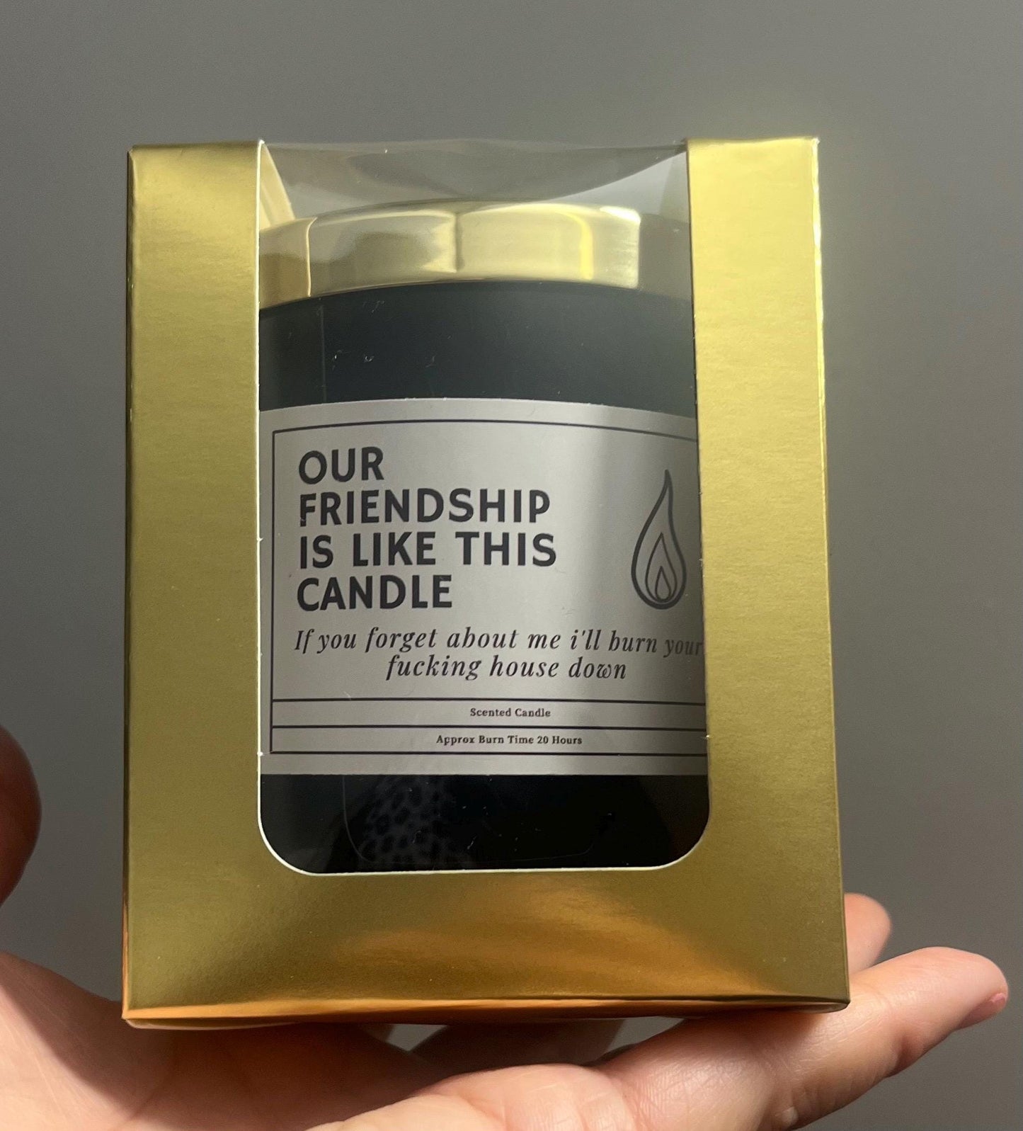 Funny Friendship Candle: Madagascan Vanilla Scented Soy Wax