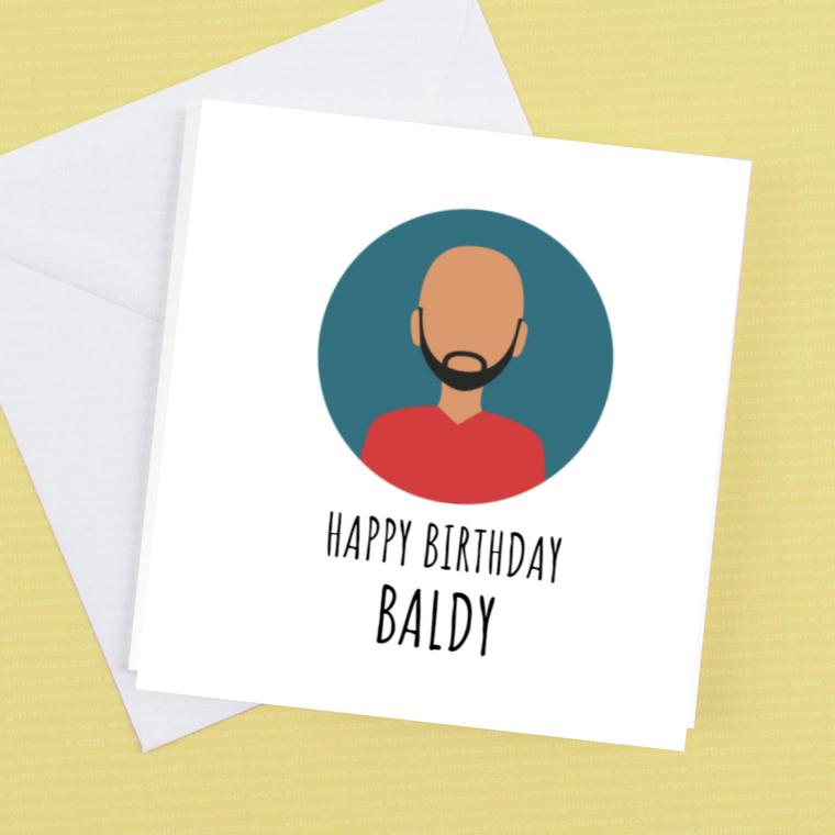 Happy Birthday Baldy – Birthday Card