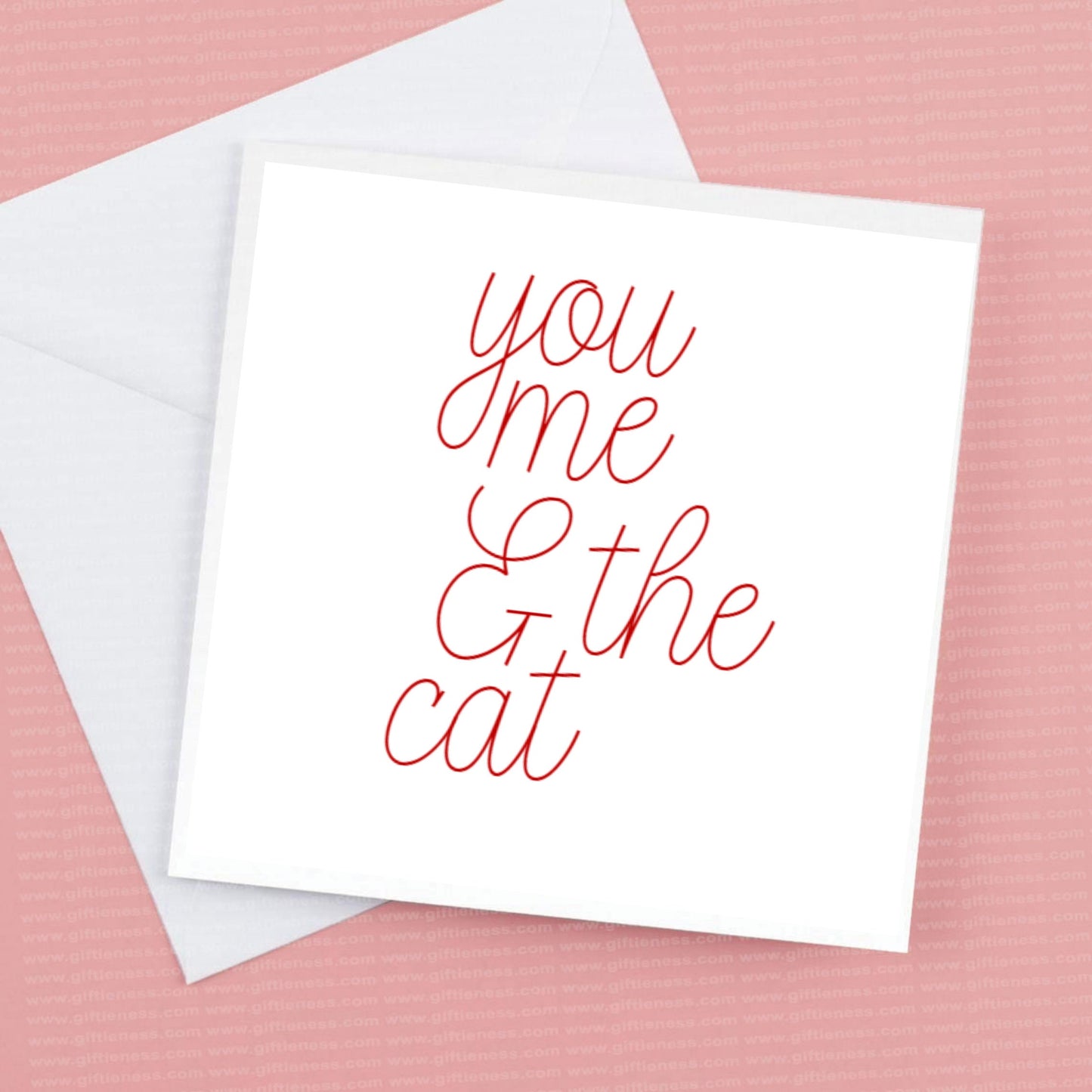 Valentines Card - you me and the cats