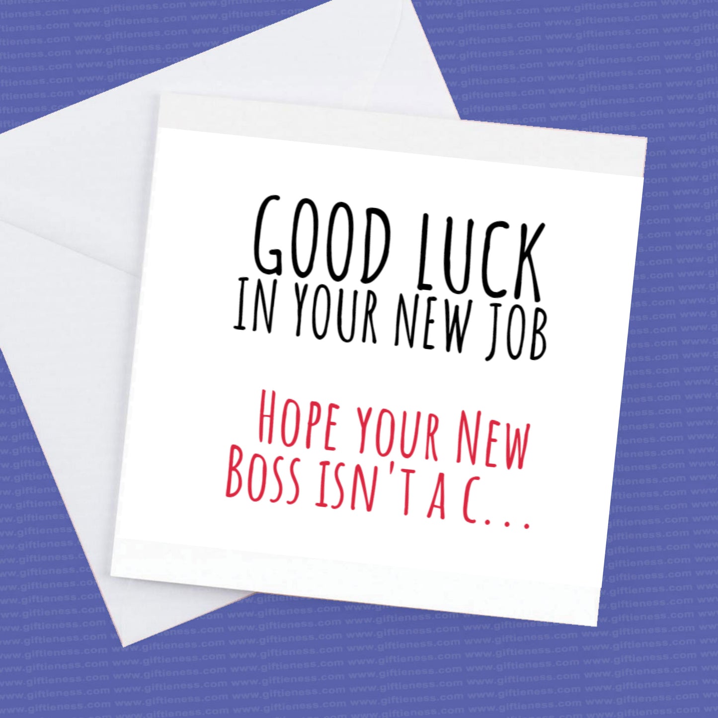 Good Luck in your new job  - I hope the boss isn't a c...