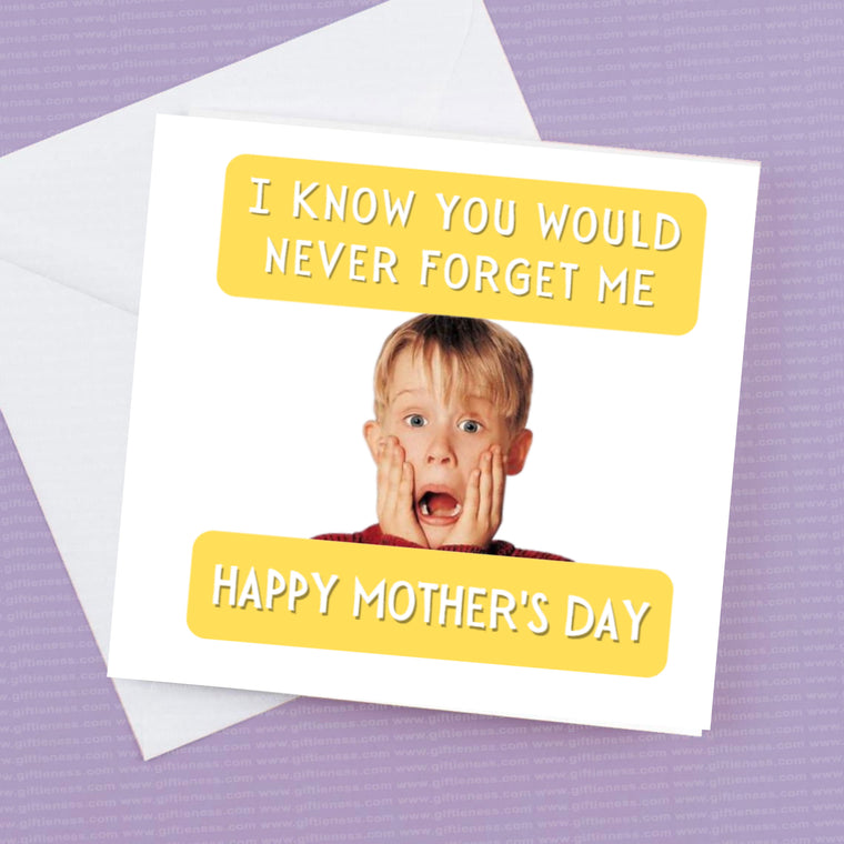 I know you would never forget me – Happy Mothers Day – Greeting Card