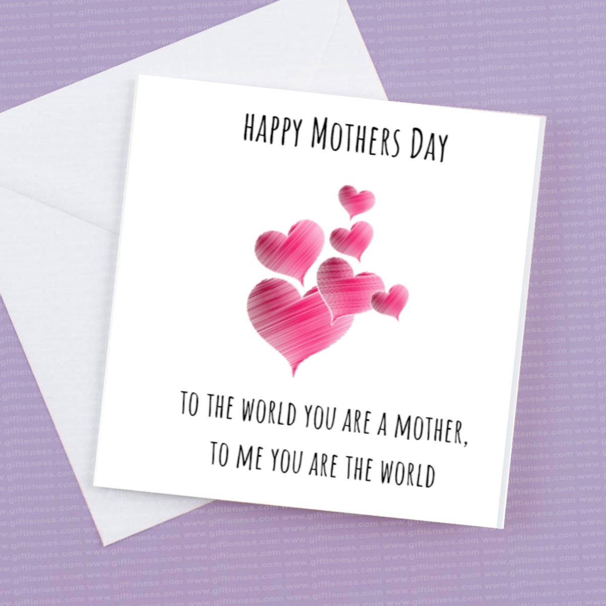 Happy Mothers Day, To The World you are a Mother, to me you are the World – Greeting Card