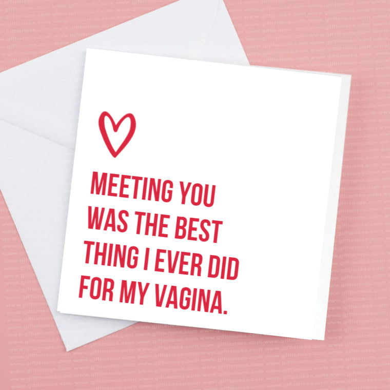 Valentine Card – Meeting you was the best thing I ever did for my Vagina