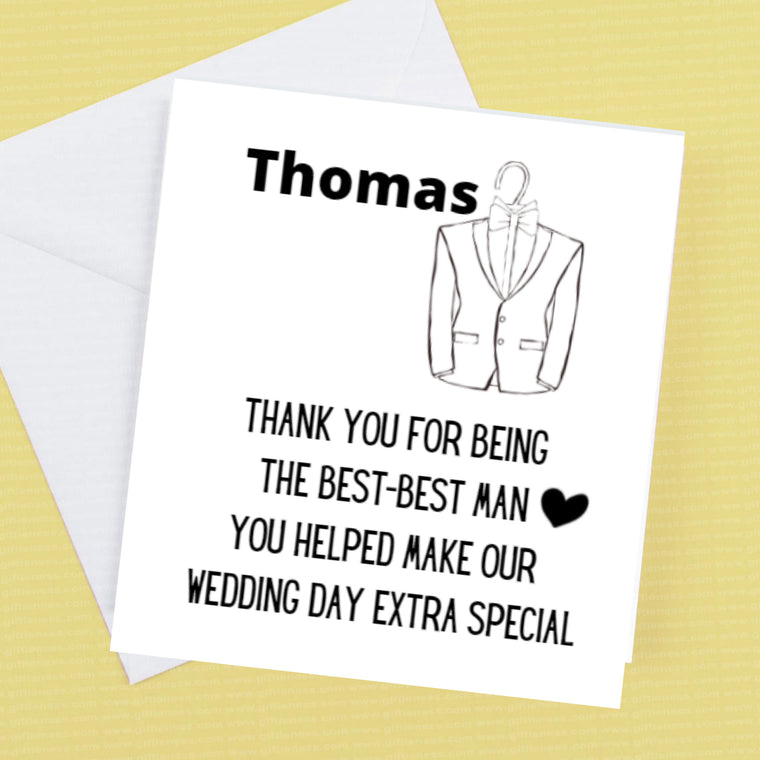 Best Man Thank You Card – Greeting Card
