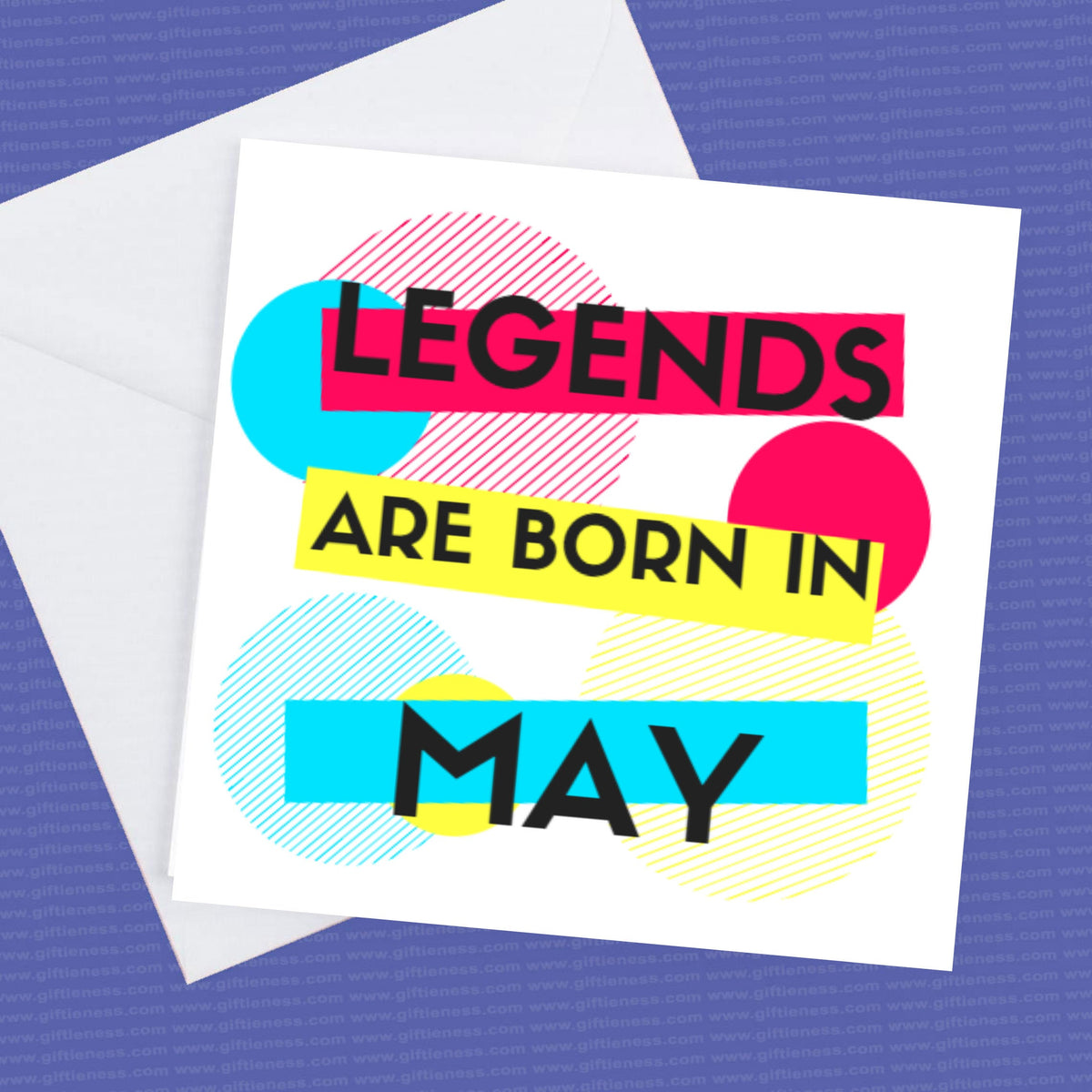 Happy Birthday Card – Legends are Born in May – personalisation optional to any month