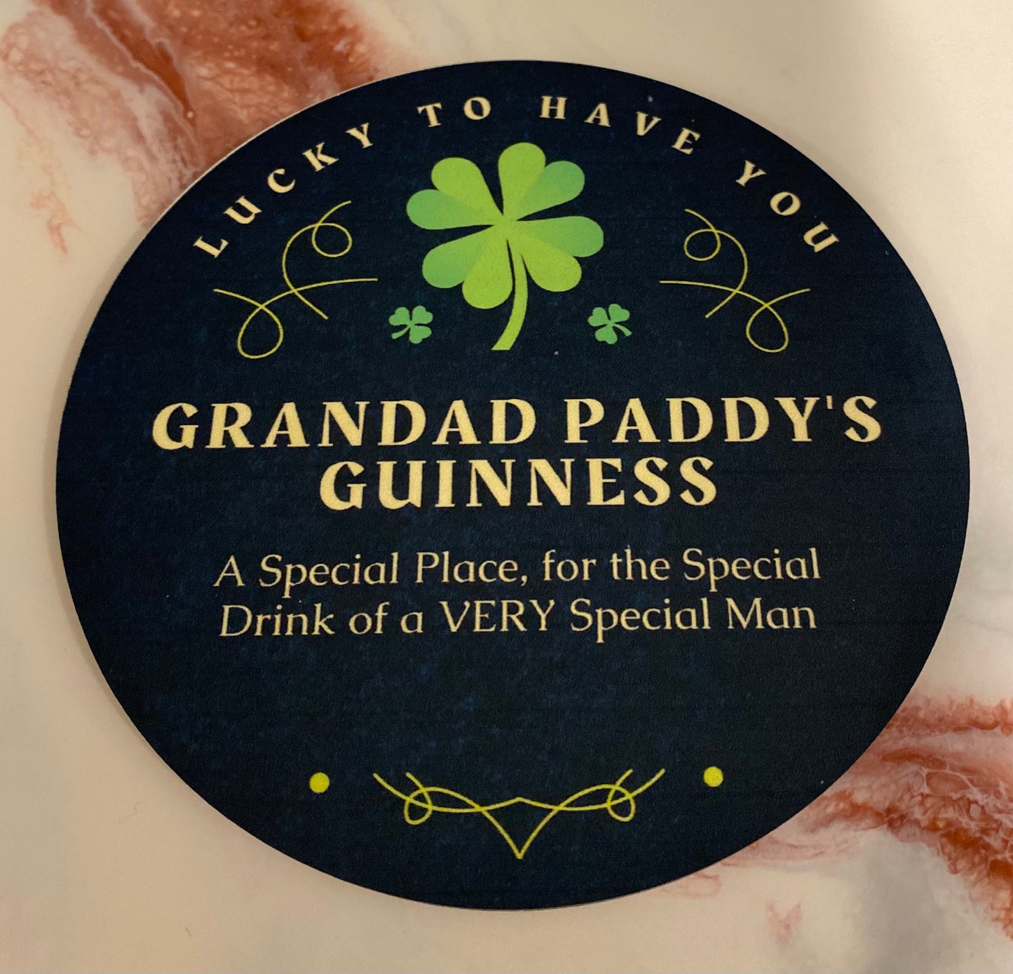Personalised Name Guinness Beer Mat - A special place for the special drink of a very special man