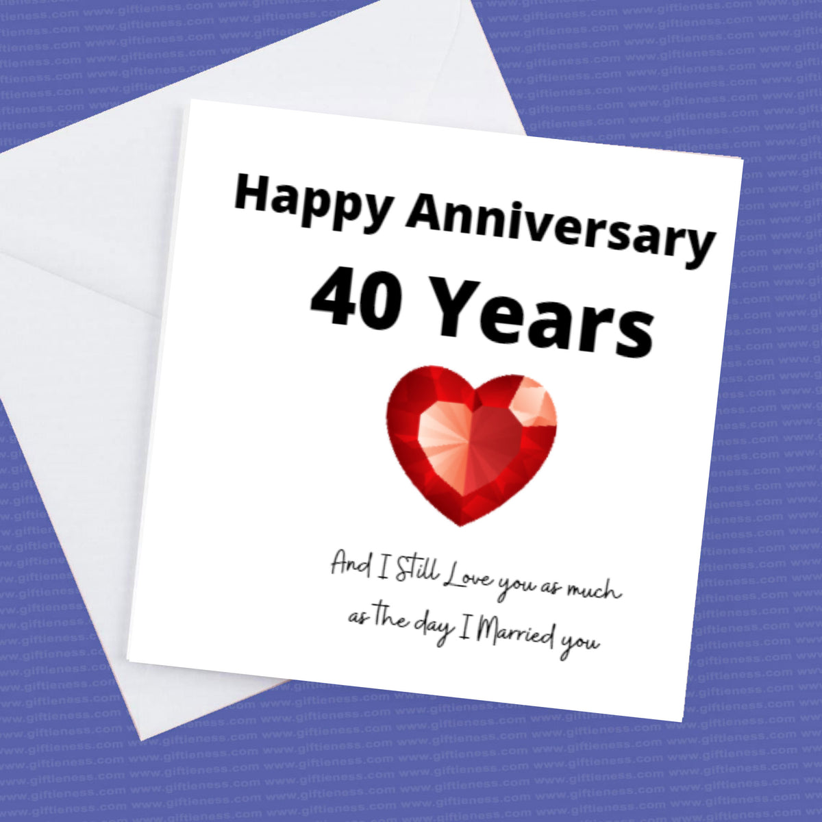 Happy 40th wedding anniversary – Anniversary Card