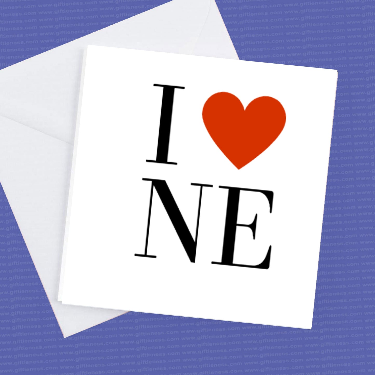 Anniversary Card, I heart personalised Initial card, Any Initials can be added.