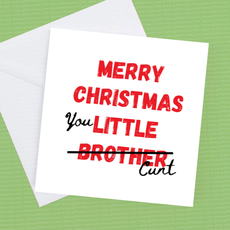 Merry Christmas Little Brother – Greeting Card
