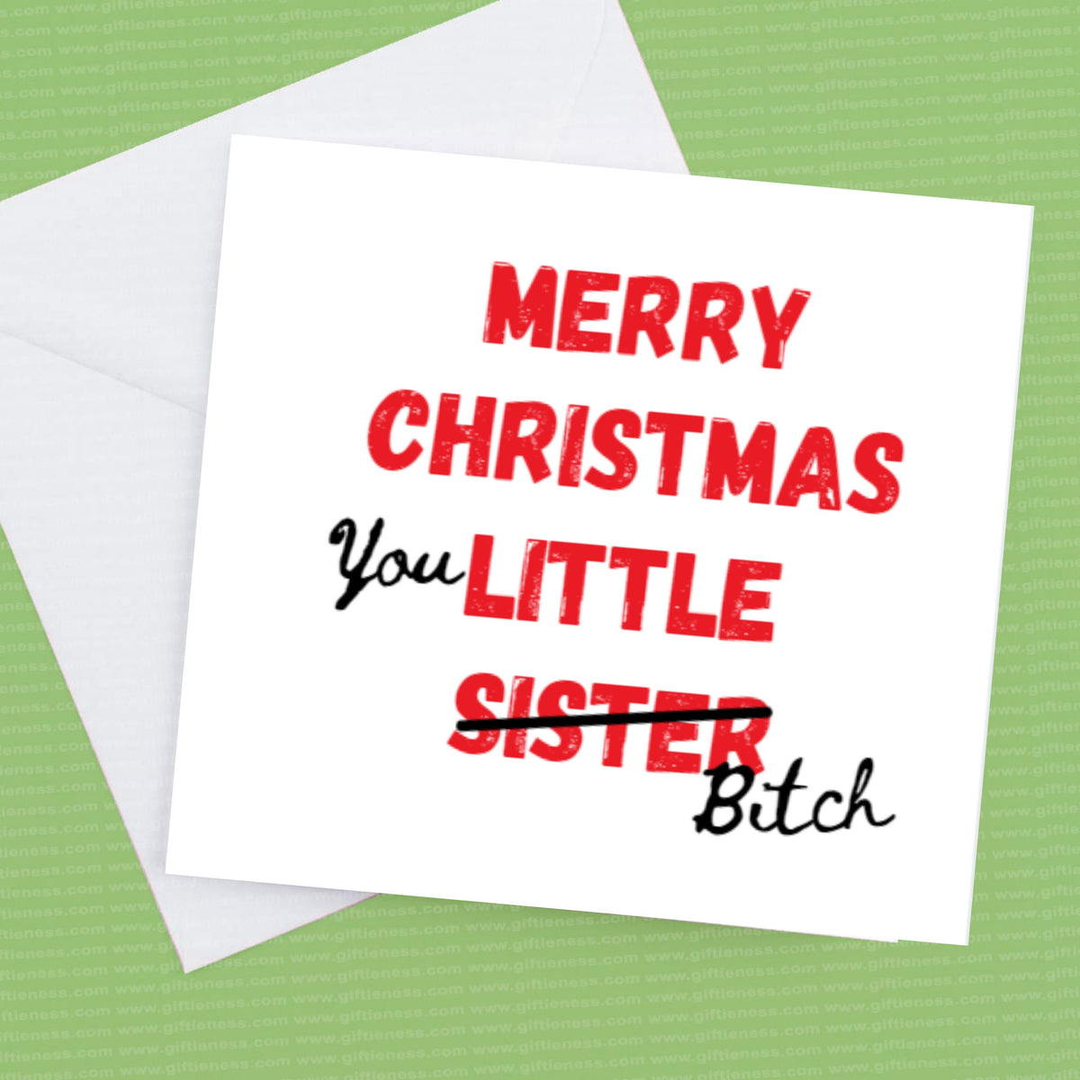 Merry Christmas Little Sister – Greeting Card