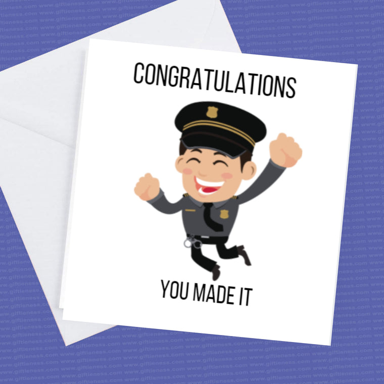 Police Congratulations Card – Greeting Card