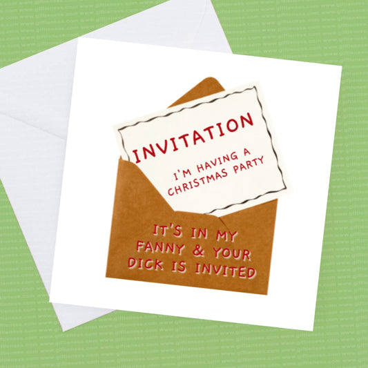 Happy Christmas Card Invitation