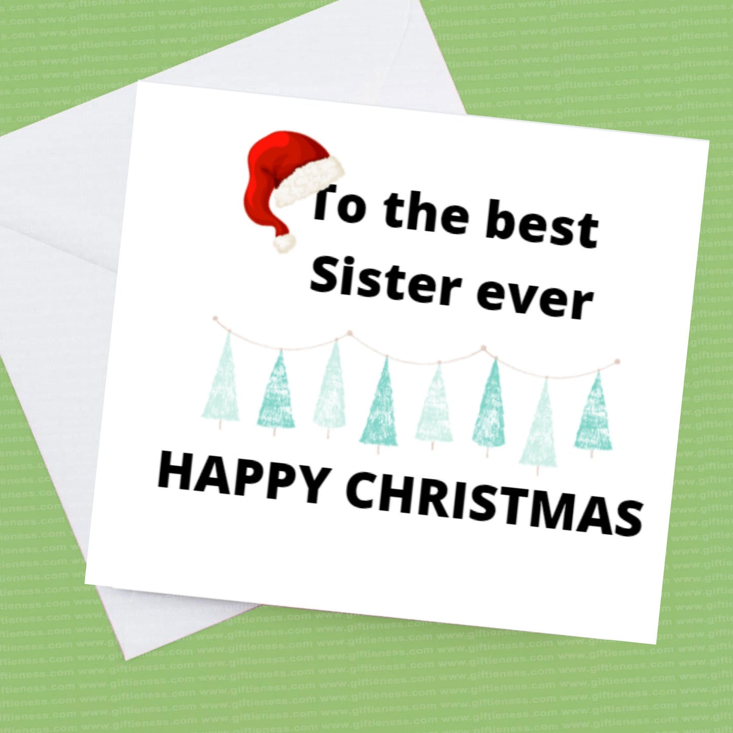 Christmas Card to the Best Sister, Brother, Auntie, Uncle personalise for who you would like
