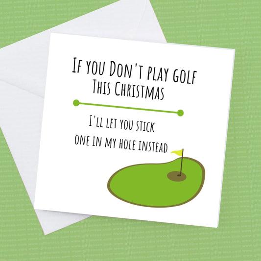 If you don't play golf this Christmas, rude golfing Christmas card