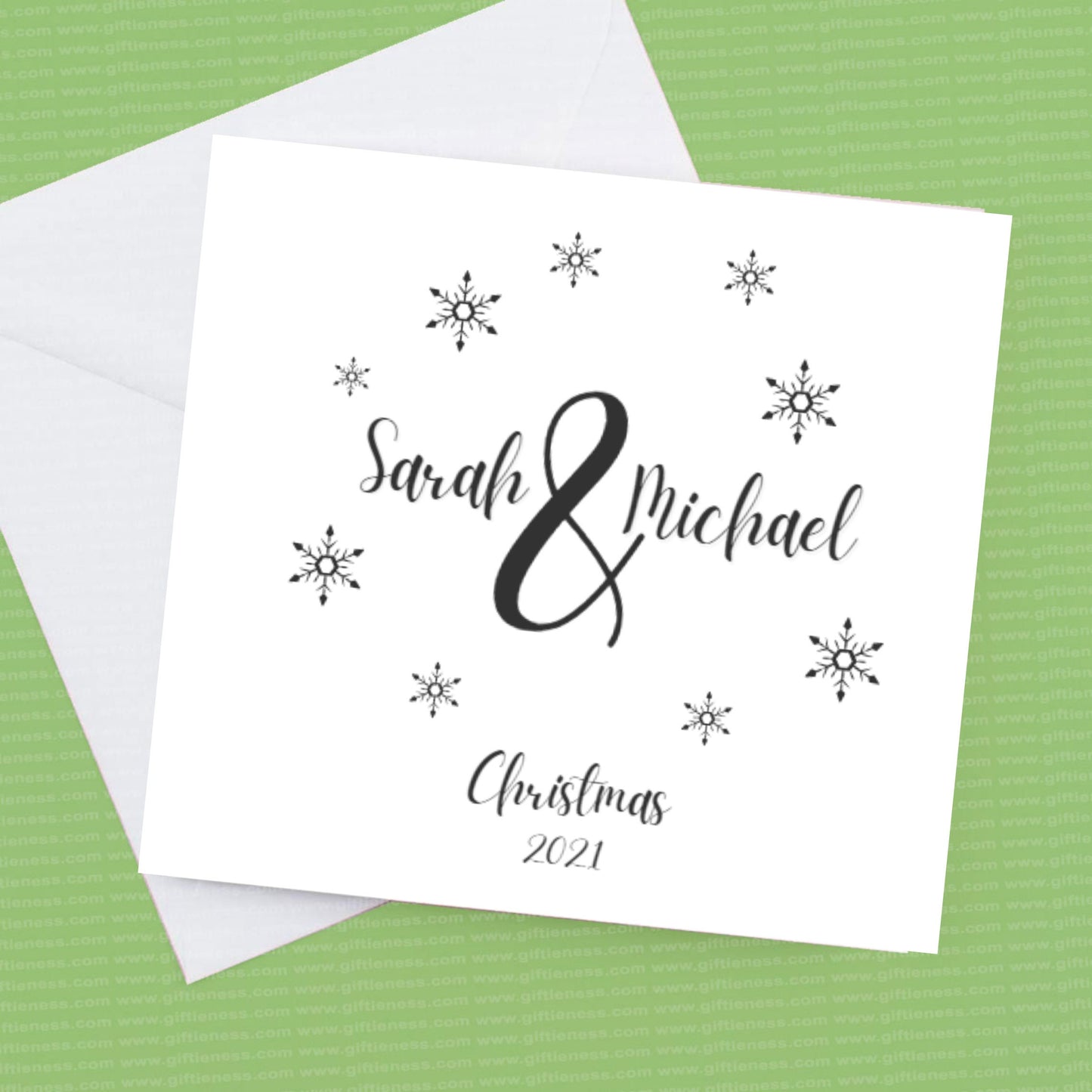 Christmas 2021 Personalised Christmas card, couples Christmas card