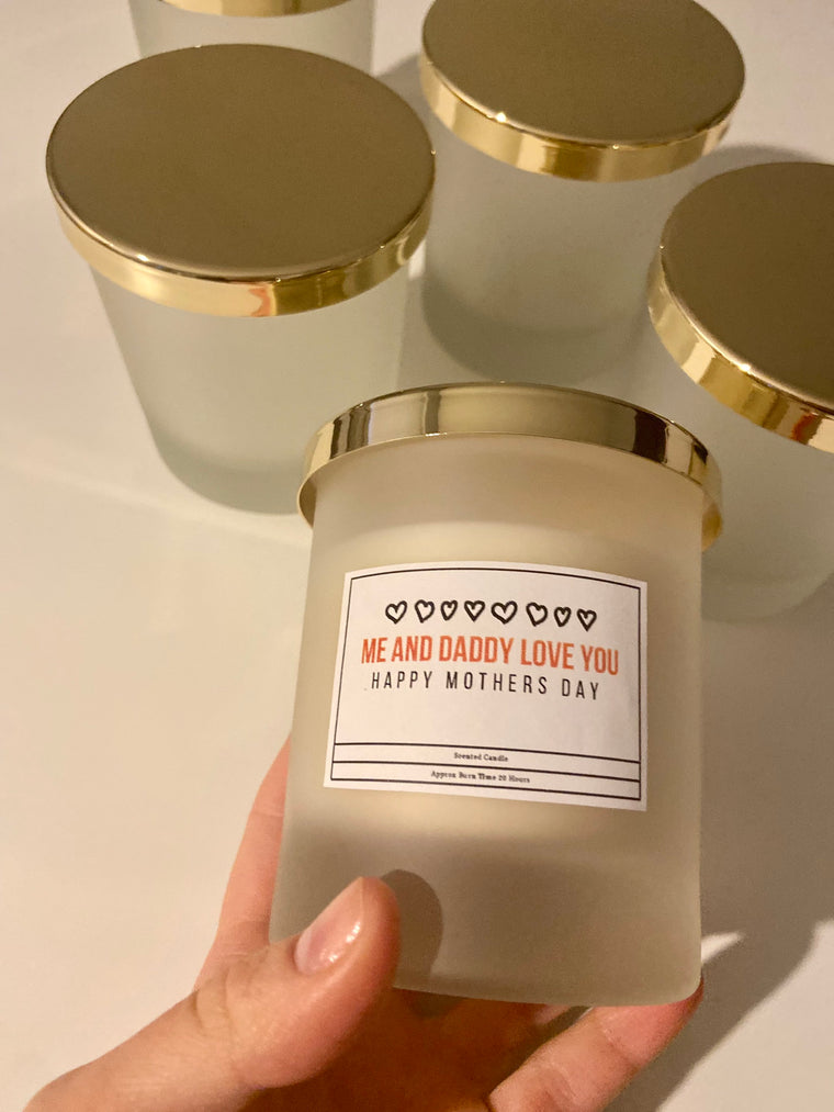 Me And Daddy Love You Mother’s Day Candle/ Mother’s Day Gifts/ Gifts For Mum/ Gifts For Nanny – Greeting Card