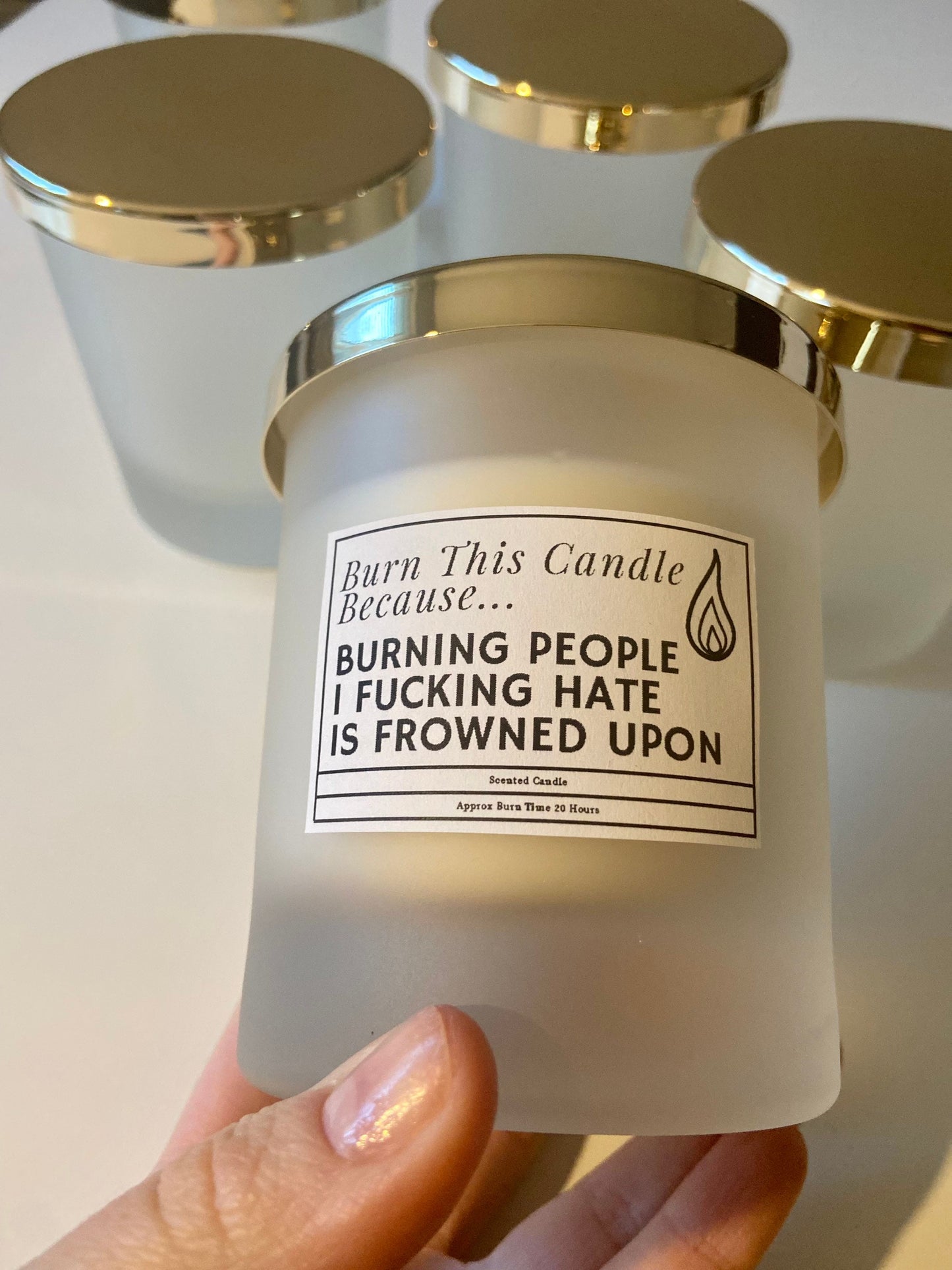 Burn This Candle Because Burning People I Hate Is Frowned Upon / Funny Candles / Funny Gifts/ Birthday Gifts