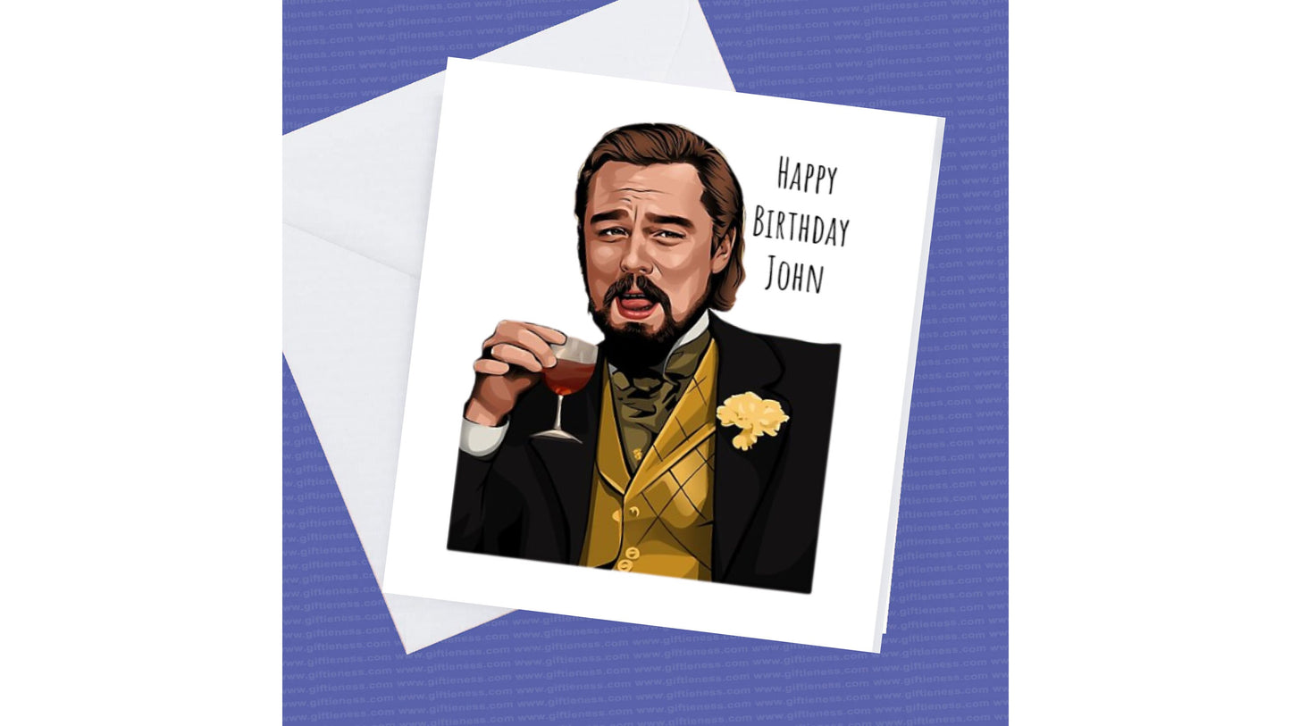 Personalised Name Leonardo Dicaprio Birthday card