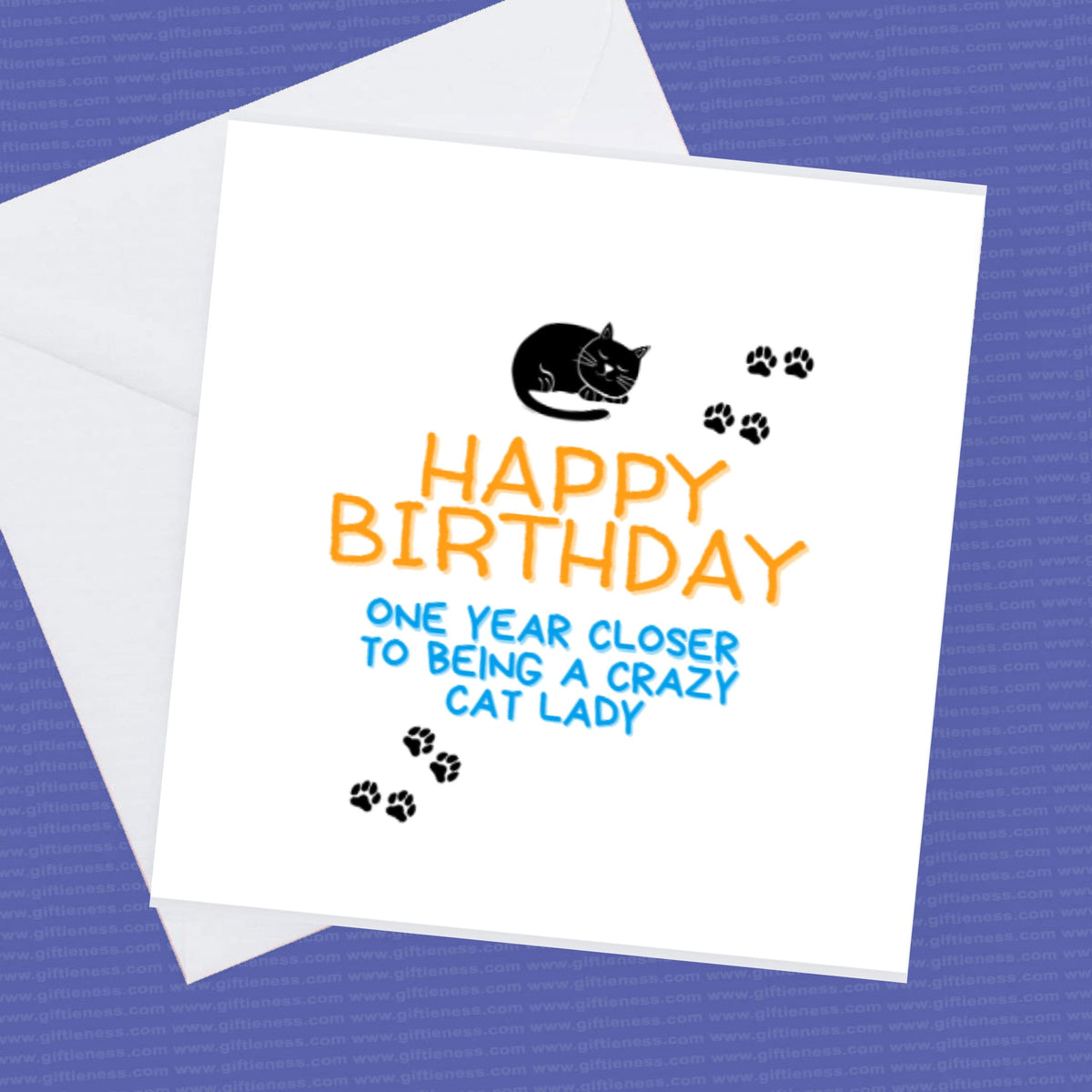 Happy Birthday, 1 Year Closer to being a Crazy Cat Lady – Birthday Card