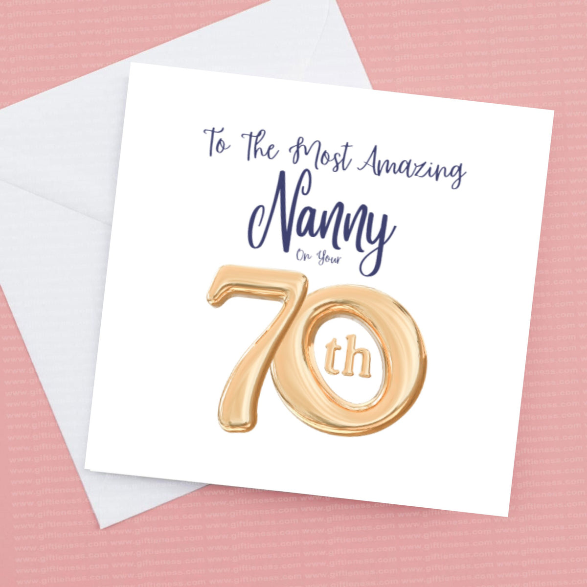 To the most amazing nanny on your 70th Birthday, I can change to Mum, Dad. Grandad etc. – Birthday Card