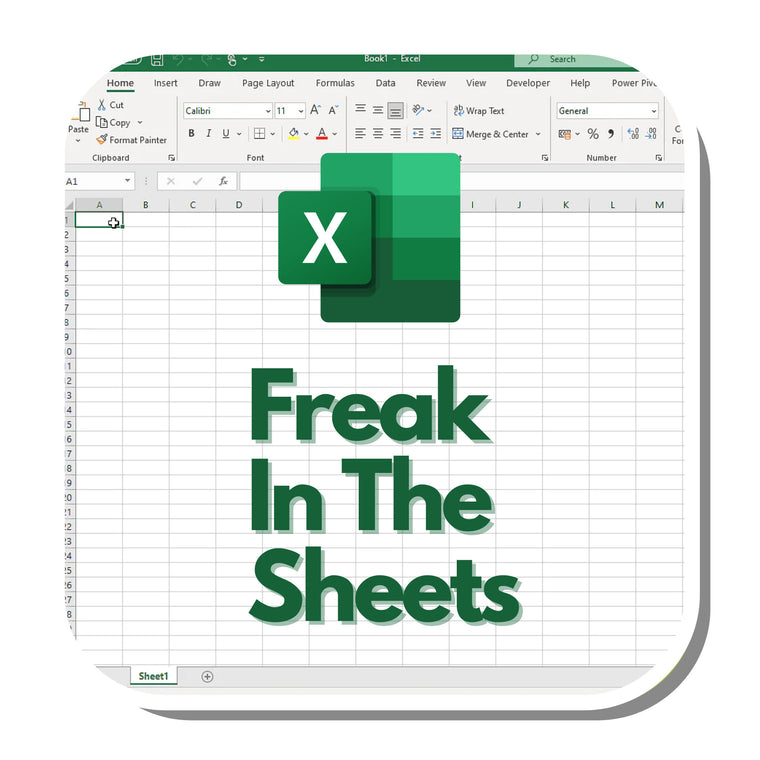 Freak in the sheets speadsheet coaster – Greeting Card