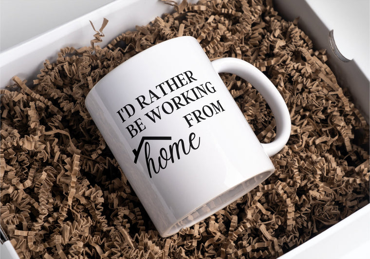 I'd rather be working from home mug – Greeting Card