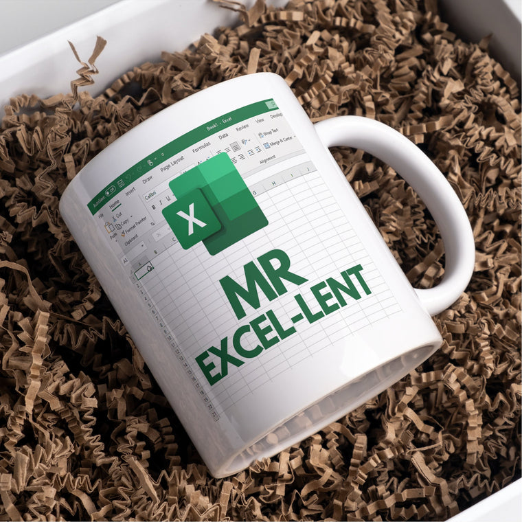 Mr or Mrs Excellent Spreadsheet Mug – Funny Office Gift – Greeting Card
