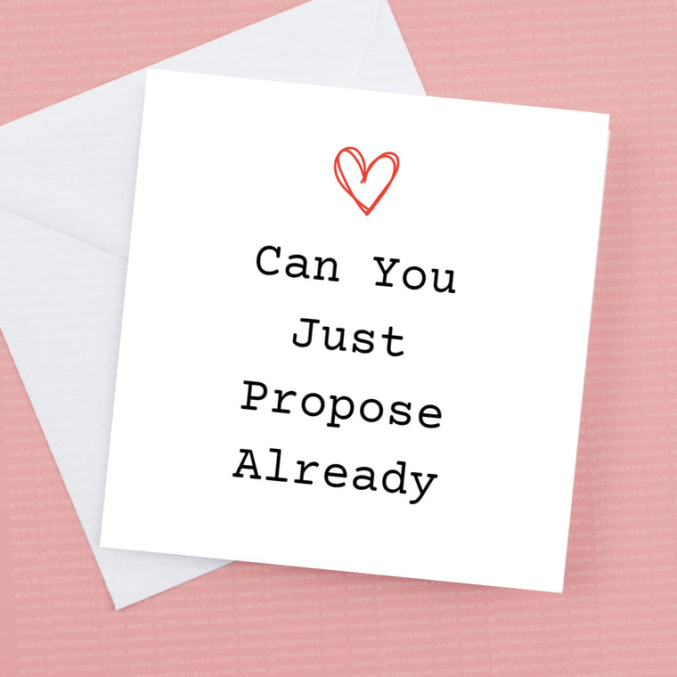 Can you just propose already card and envelope – Greeting Card