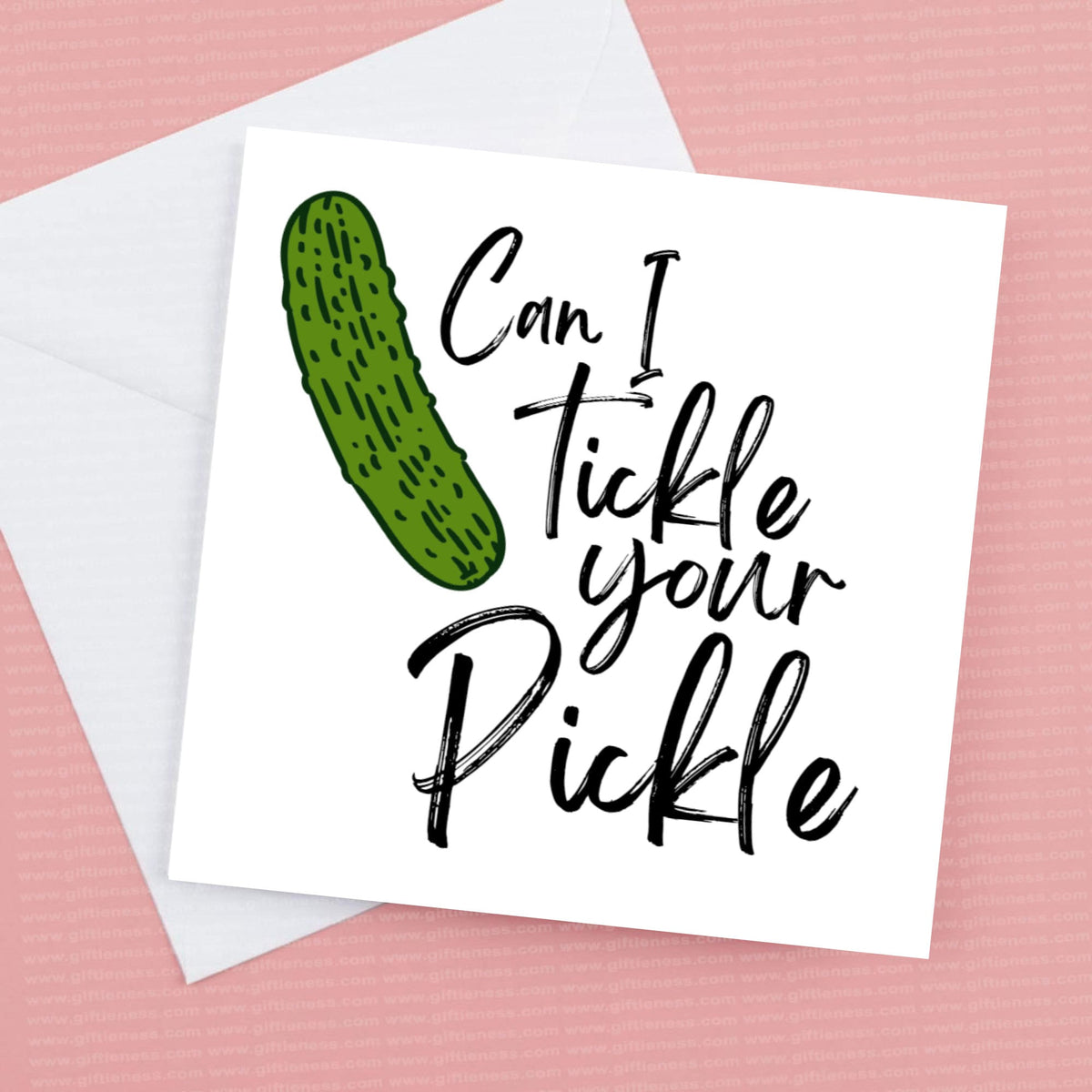 Happy Valentine’s Day Cheeky Rude Card can I tickle your pickle