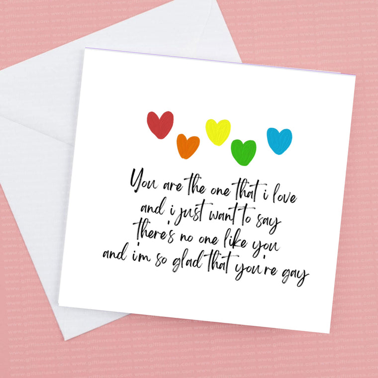 Cheeky Valentine’s Card I’m glad that you're Gay