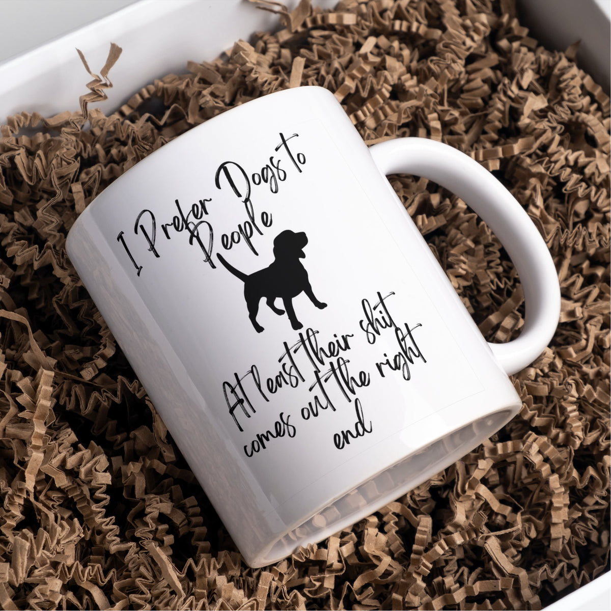 Funny Dog Lover Mug – I Prefer Dogs to People Gift