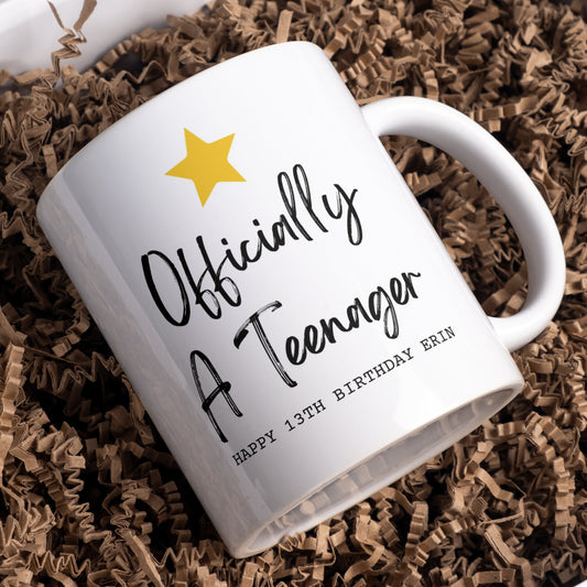 Officially a teenager personalised mug