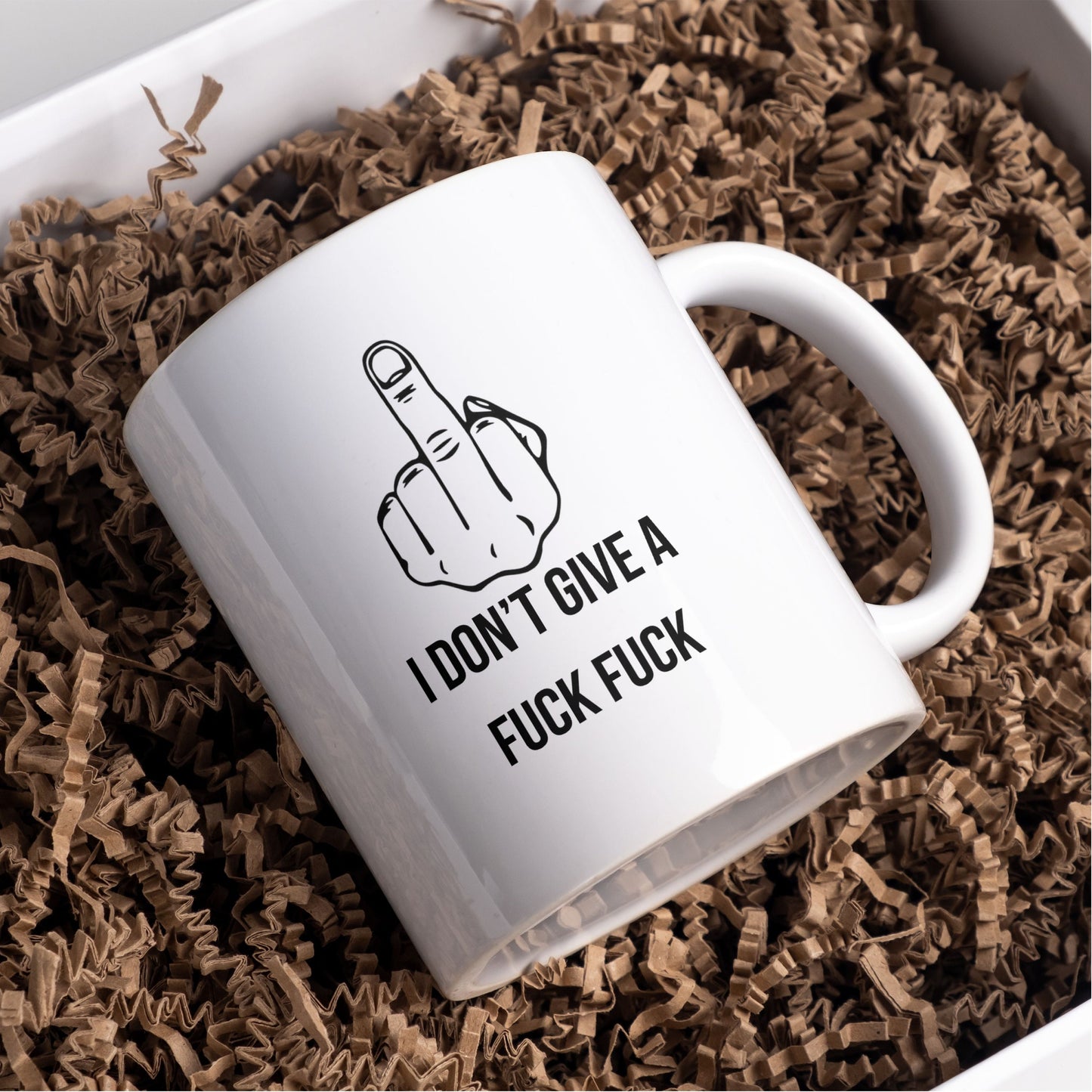 I don't give a f... f... finger rude mug