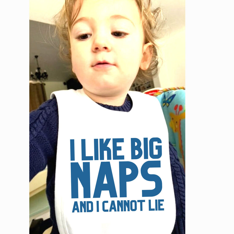 I Like big naps and I cannot lie Baby Bib, wedding Baby Bib – Greeting Card