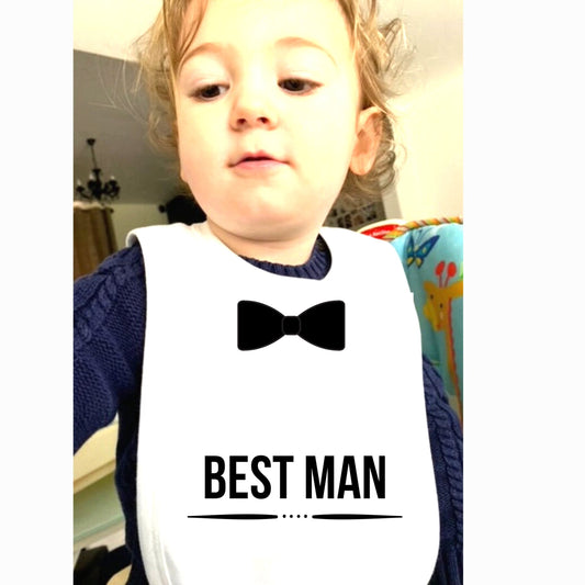 Best Man Baby Bib, wedding Baby Bib