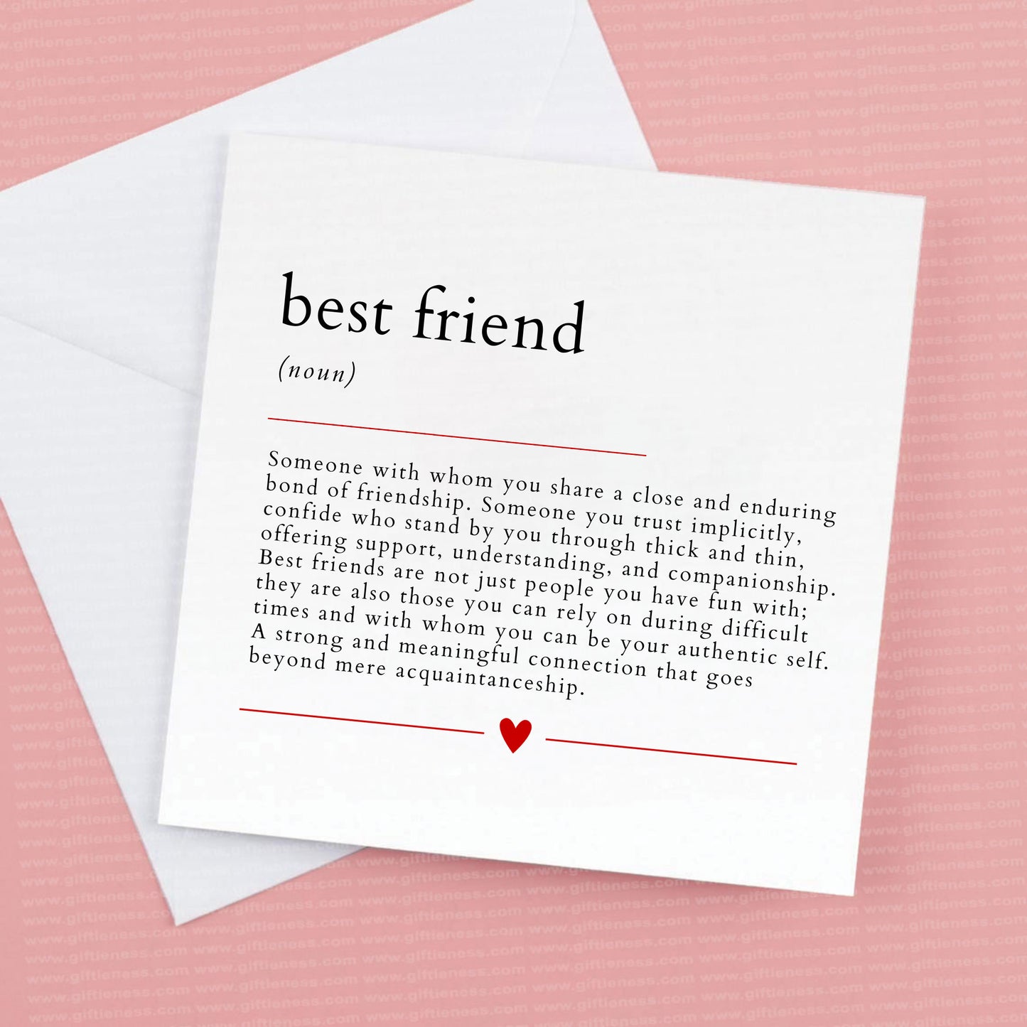 Best Friend meaning birthday card