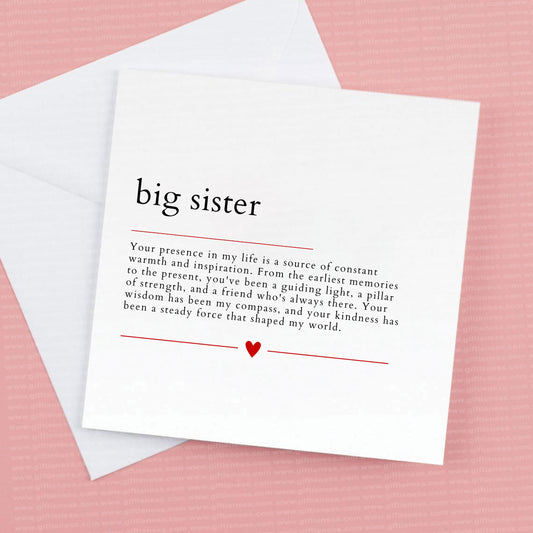 Big Sister birthday card