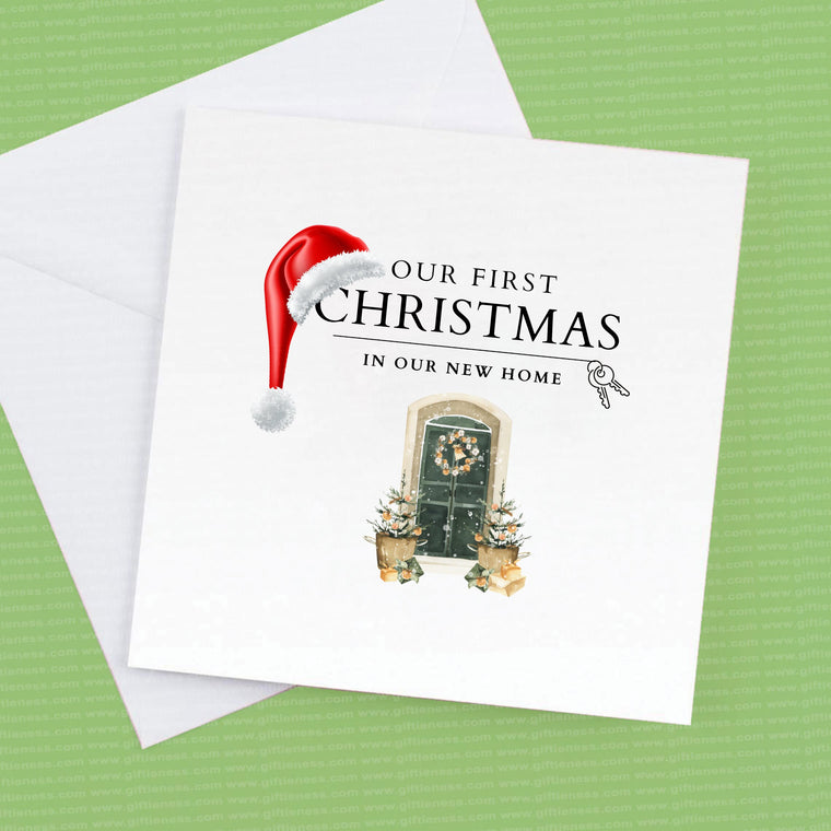 Our first Christmas in our new home, new home card – Greeting Card
