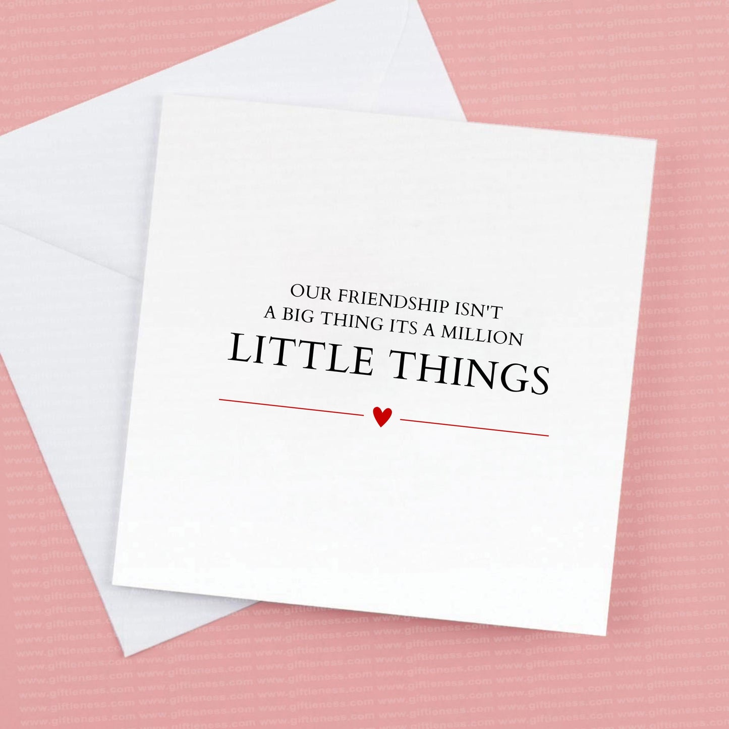 Our friendship isn't a big thing its a million little things Birthday friendship card