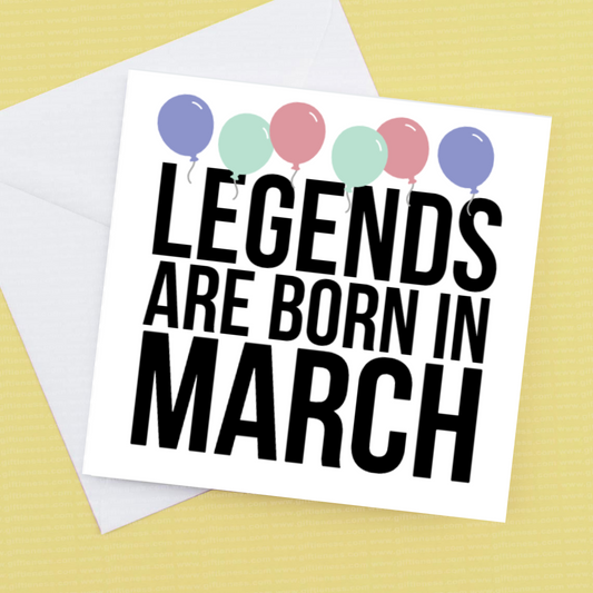 Legends Are Born In March