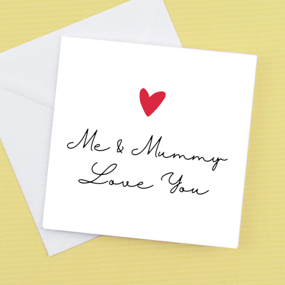 Me and Mummy Love you Card and Envelope – Greeting Card