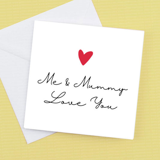 Me and Mummy Love you Card and Envelope