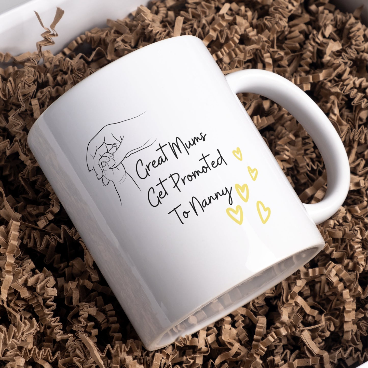 Great mums get promoted to nanny Mug , can be Nan, Gran, Granny, Nanna