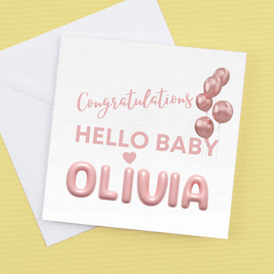 Congratulations new baby Boyl card, Hello Baby