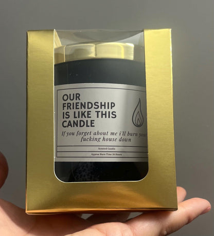 Funny Friendship Candle: Madagascan Vanilla Scented Soy Wax