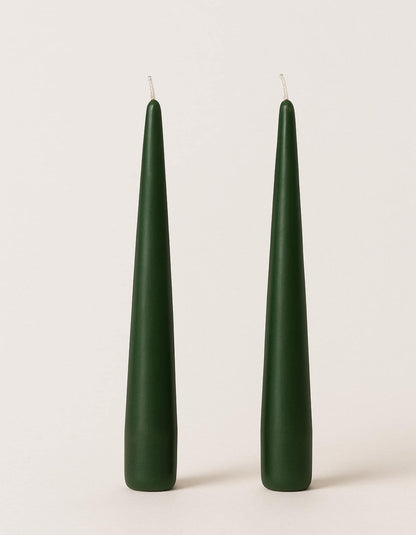 Tall Taper Candles | Dinner Table candle |Wedding Candles | Dinner Candle | Green Candles | Christmas Table Decoration | 24cm Green Candle