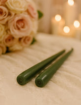 Tall Taper Candles | Dinner Table candle |Wedding Candles | Dinner Candle | Green Candles | Christmas Table Decorat