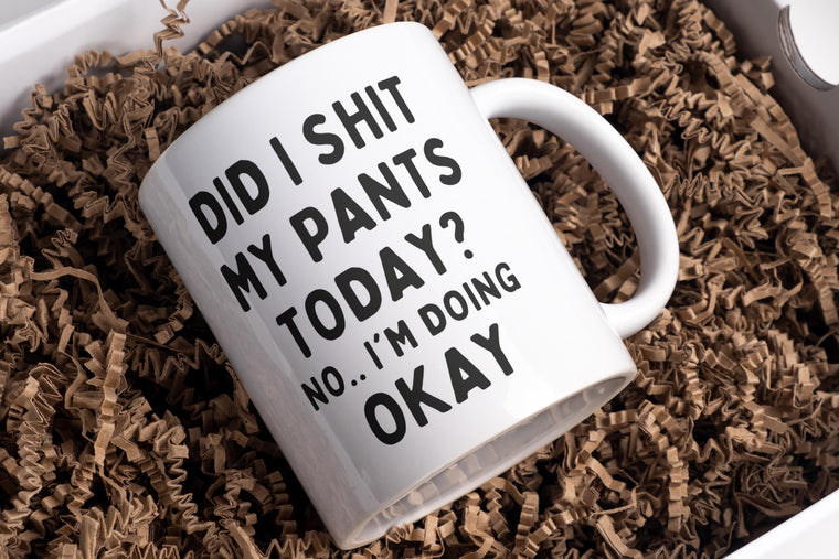 Did I shit my pants today – No.. I’m doing OKAY mug
