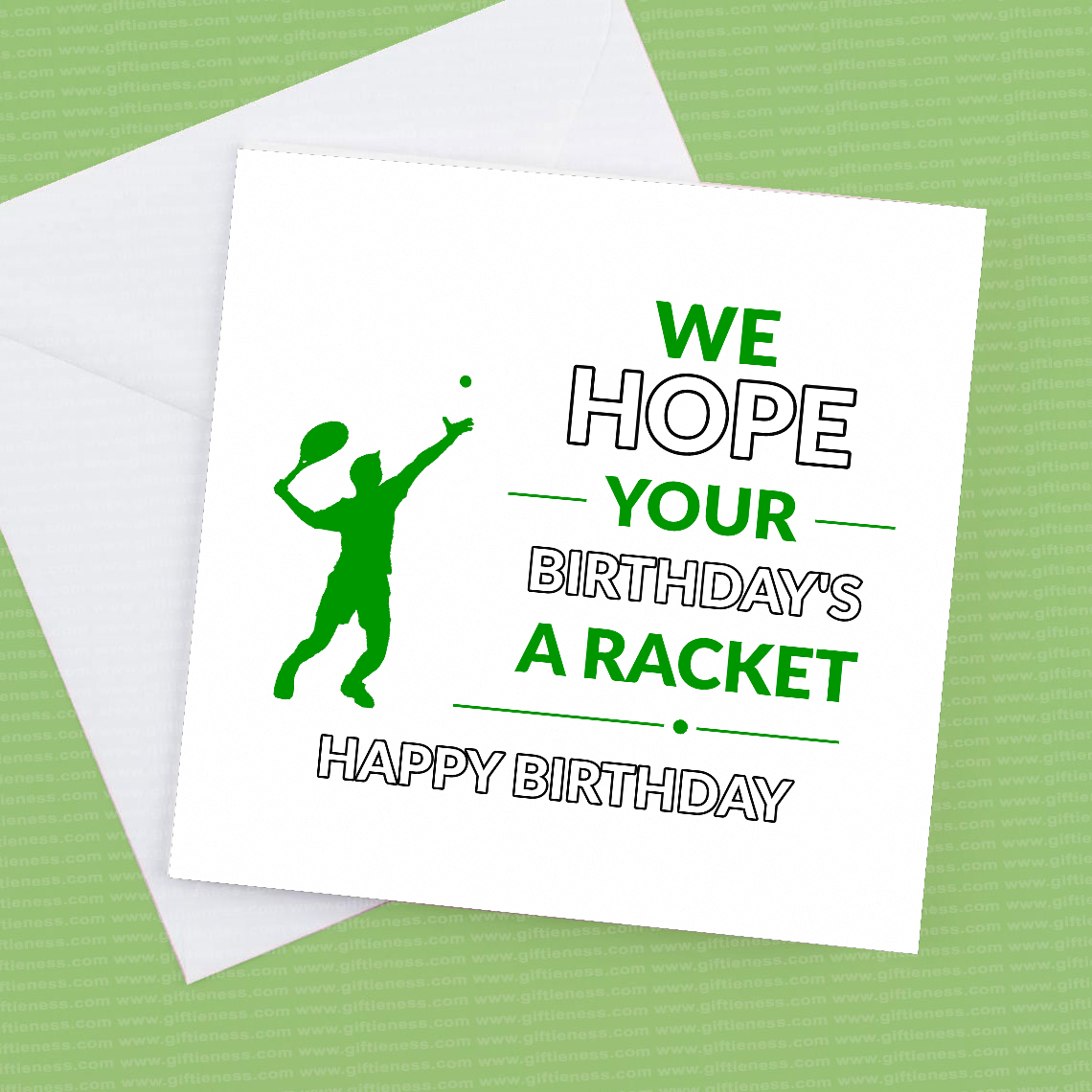 We hope your birthdays a racket card for the tennis player