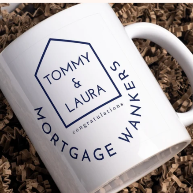 Mortgage Wankers New Home Mug Personalised